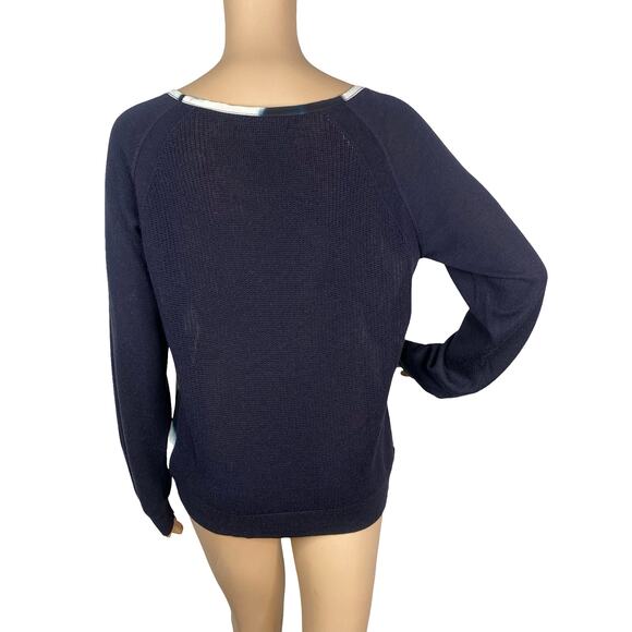 AllSaints Echo Leopard Silkscreen Merino Wool Raglan Pullover Sweater SZ 10 - Picture 7 of 9